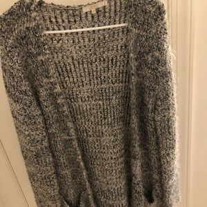 ZOA black and white knit cardigan